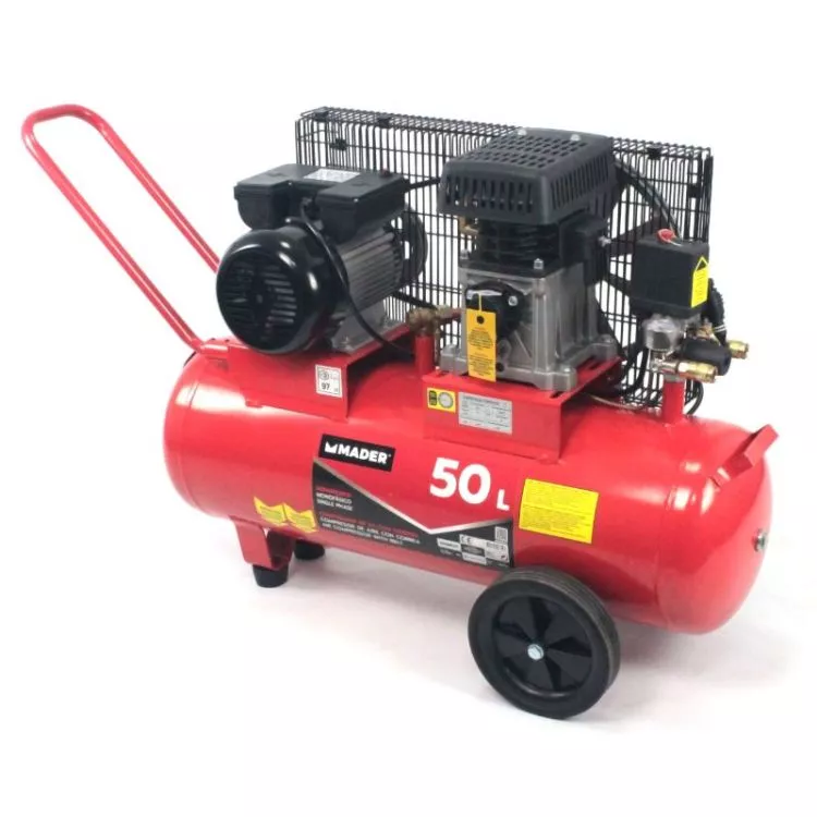 COMPRESSOR DE AR 50L  2.75HP COM CORREIA MADER [CHAVEVERTICAL.COM]