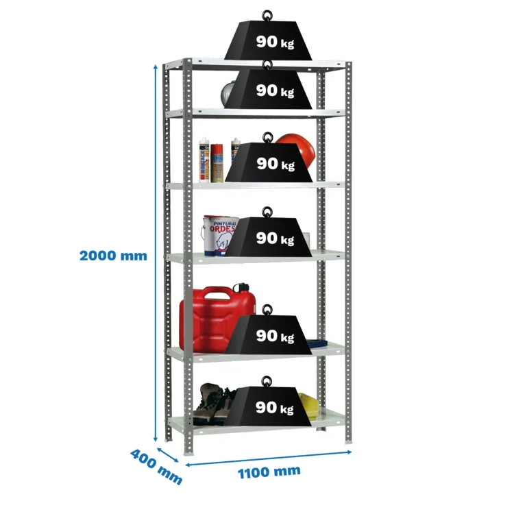 estante comfort superplus 6 400 antracite branco simon.webp