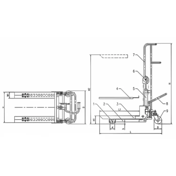 EMPILHADOR MANUAL HU LIFT PJ4150A CAPAC.400 KG ELEV.1500 MM 2 scaled 1.webp